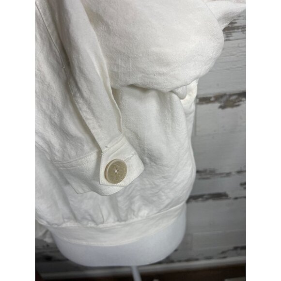 CABI Piazza Linen Blend Jacket Cream Medium #5096 euc - Picture 4 of 7